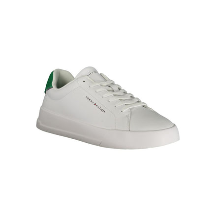 Tommy Hilfiger White Leather Men Sneaker Tommy Hilfiger