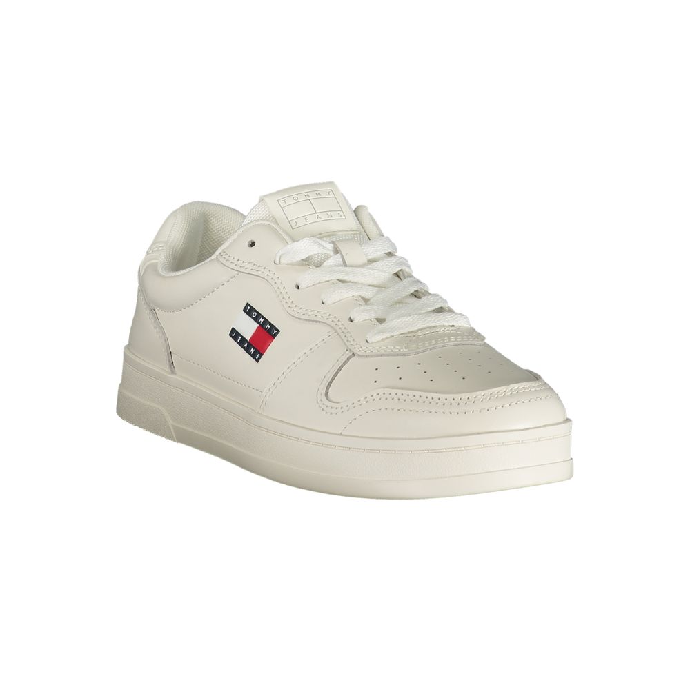 Tommy Hilfiger White Leather Women Sneaker Tommy Hilfiger