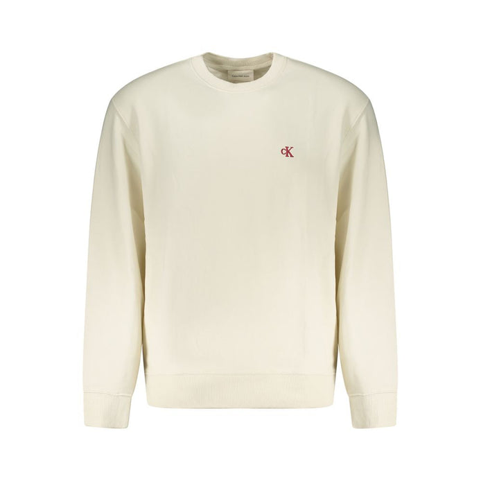 Calvin Klein White Cotton Mens Sweatshirt Calvin Klein