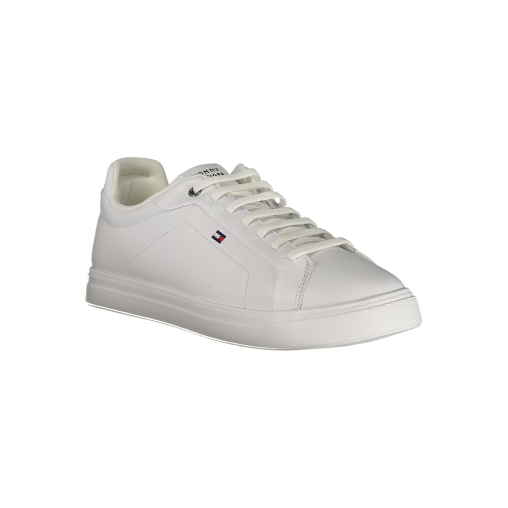 Tommy Hilfiger White Leather Men Sneaker Tommy Hilfiger