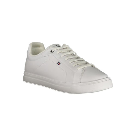 Tommy Hilfiger White Leather Men Sneaker Tommy Hilfiger
