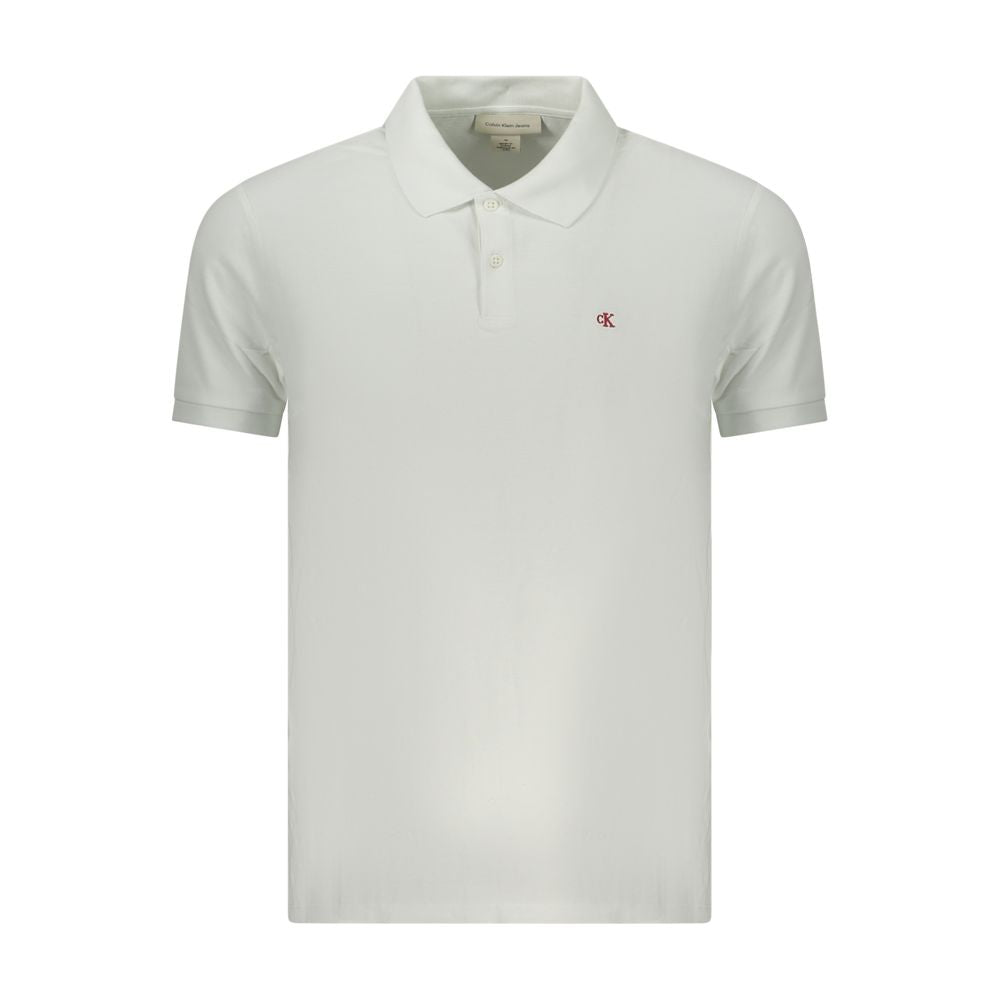 Calvin Klein Bianco Cotton Men Polo Calvin Klein