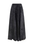 Diesel Black Cotton Long Skirt Diesel