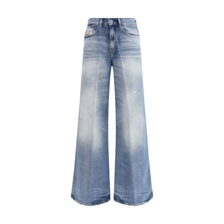 Diesel Light Blue Cotton Bootcut Jeans Diesel