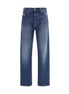 Diesel Blue Cotton Straight-Leg Jeans Diesel