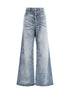 Diesel Blue Cotton Flared Jeans Diesel