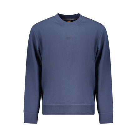 Hugo Boss Blue Cotton Men Sweater Hugo Boss