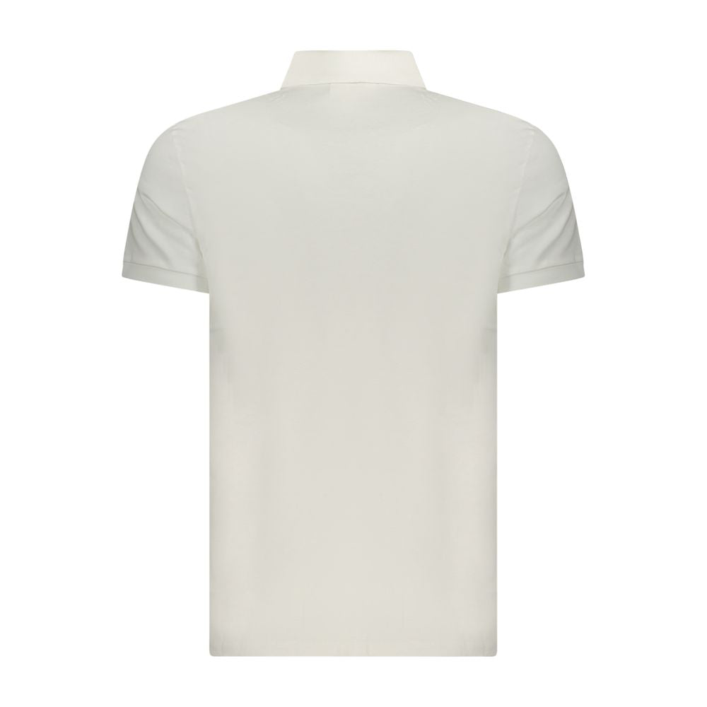 Calvin Klein White Cotton Men Polo Shirt Calvin Klein