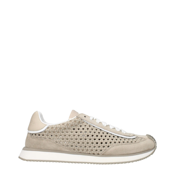 Dolce & Gabbana Beige Fabric Low Top Sneakers Dolce & Gabbana