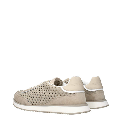 Dolce & Gabbana Beige Fabric Low Top Sneakers Dolce & Gabbana