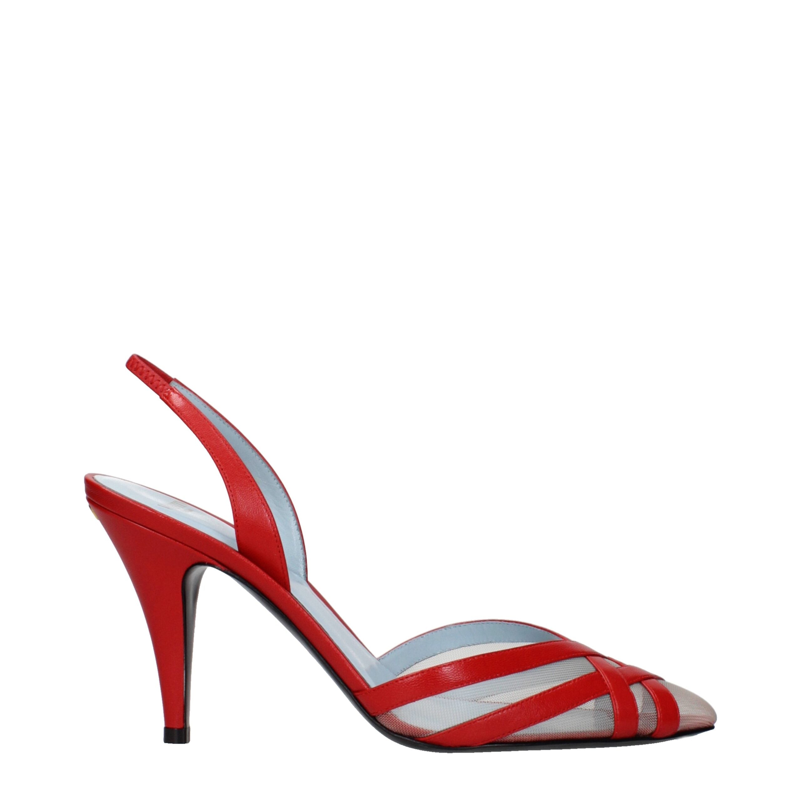 Valentino Garavani Red Leather Stiletto Heel Sandals Valentino Garavani