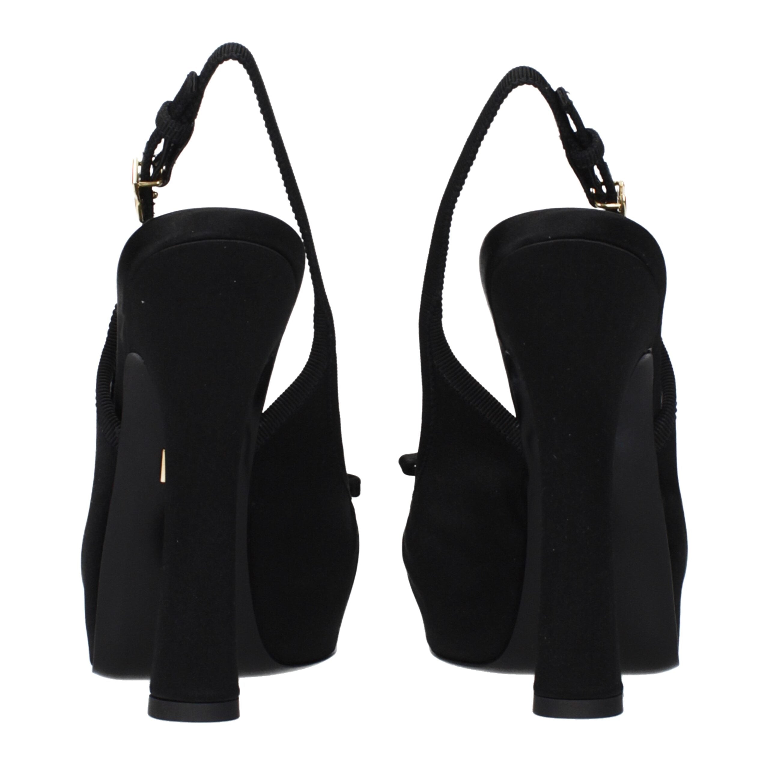 Dolce & Gabbana Black Satin High Heel Pumps Dolce & Gabbana