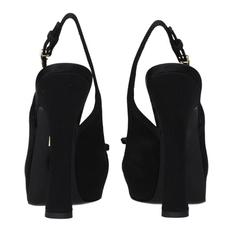 Dolce & Gabbana Black Satin High Heel Pumps Dolce & Gabbana