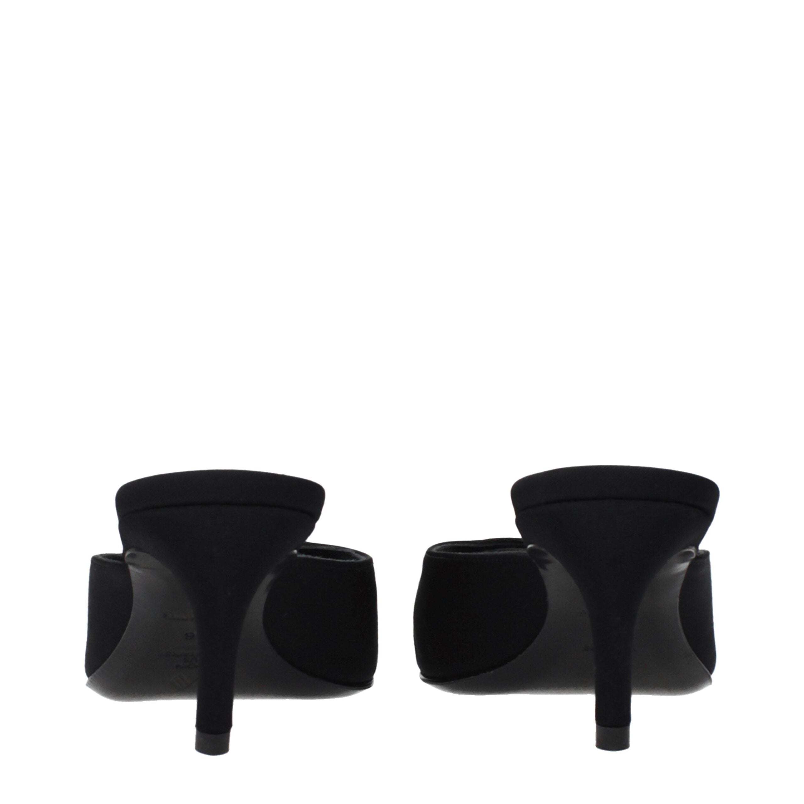 The Attico Black Fabric Flat Sandals The Attico