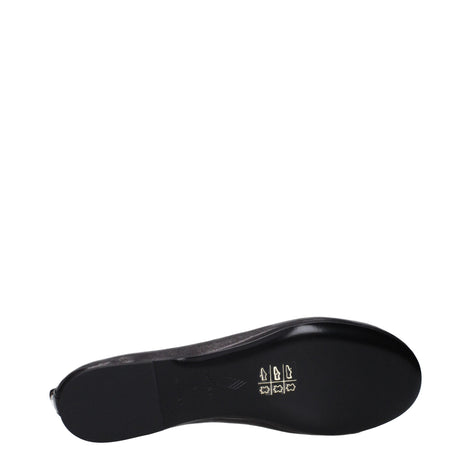 The Attico Black Leather Ballet Flats The Attico