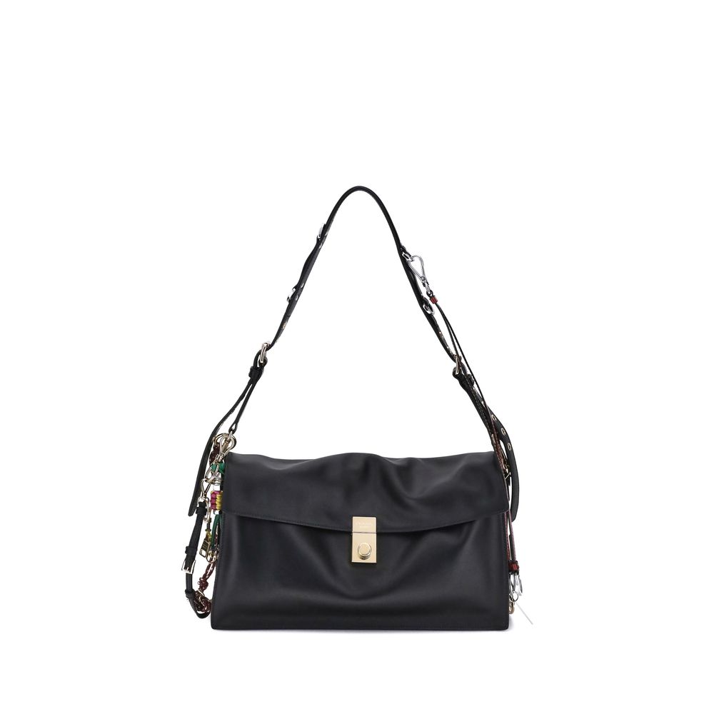 Prada Black Calf Leather Bos Taurus Shoulder Bag Prada