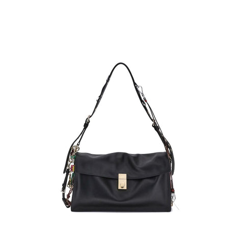 Prada Black Calf Leather Bos Taurus Shoulder Bag Prada