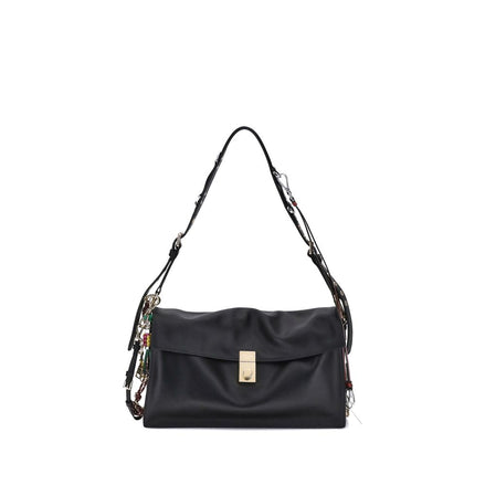 Prada Black Calf Leather Bos Taurus Shoulder Bag Prada