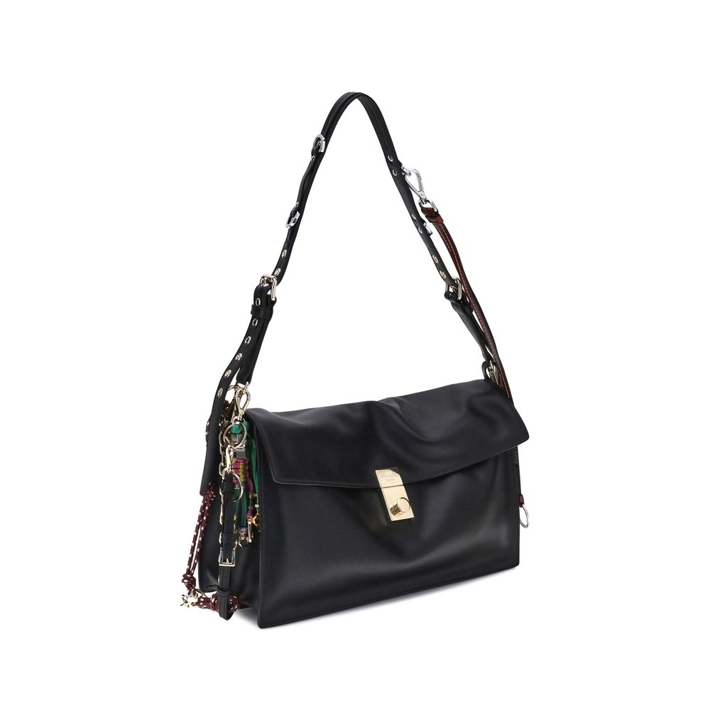 Prada Black Calf Leather Bos Taurus Shoulder Bag Prada