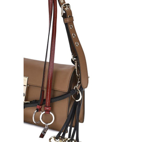 Prada Brown Calf Leather Bos Taurus Shoulder Bag Prada