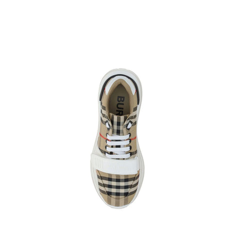 Burberry Beige Cotton Athletic Sneakers Burberry