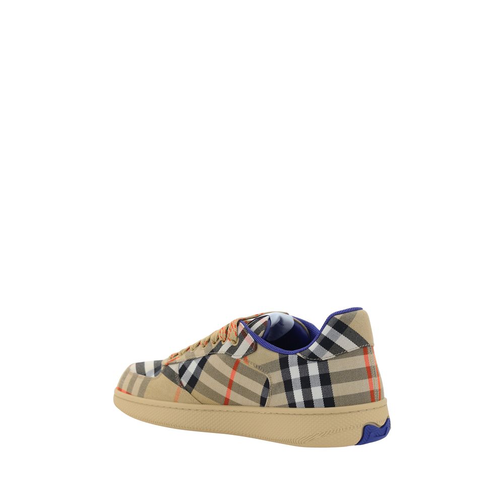 Burberry Beige Fabric Low Top Sneakers Burberry