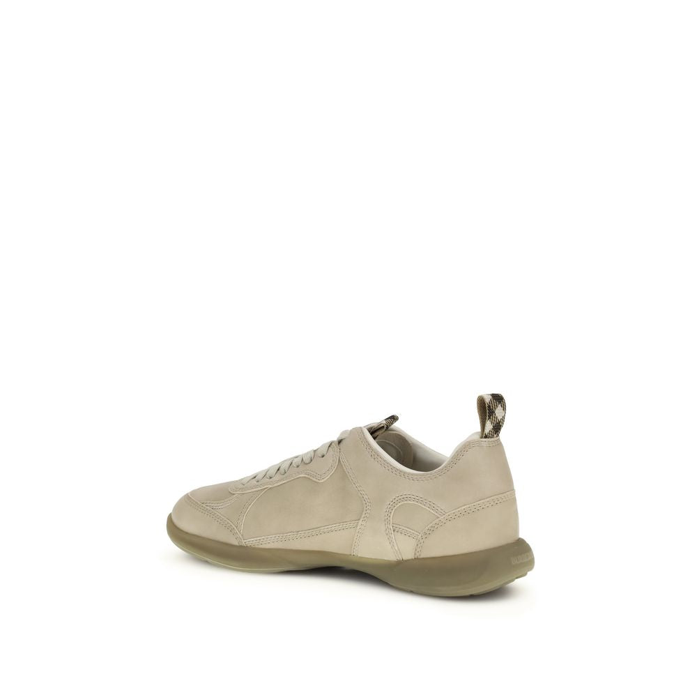 Burberry Beige Calf Leather Bos Taurus Athletic Sneakers Burberry