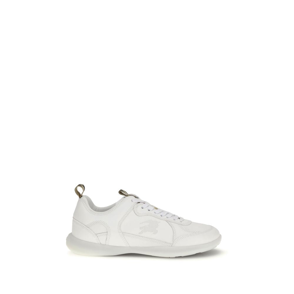 Burberry White Calf Leather Bos Taurus Athletic Sneakers Burberry
