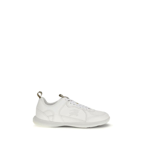 Burberry White Calf Leather Bos Taurus Athletic Sneakers Burberry