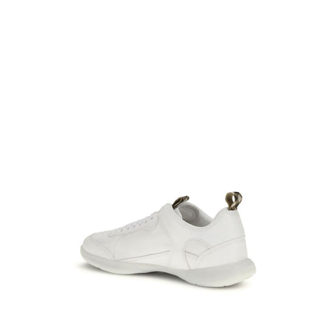 Burberry White Calf Leather Bos Taurus Athletic Sneakers Burberry
