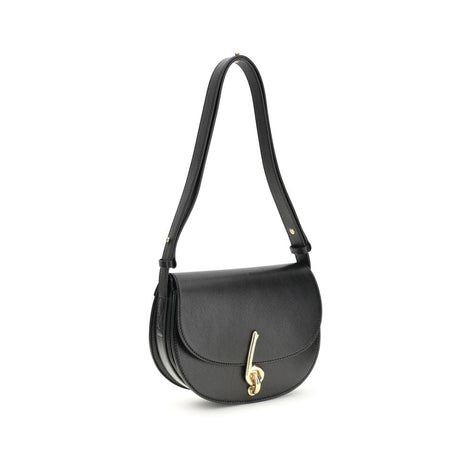 Burberry Black Calf Leather Bos Taurus Shoulder Bag Burberry
