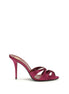 Saint Laurent Bordeaux Silk Stiletto Heel Sandals Saint Laurent