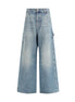 Diesel Blue Cotton Relaxed Fit Jeans Diesel