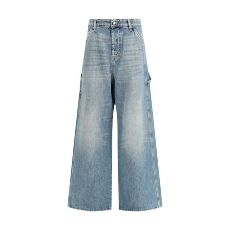 Diesel Blue Cotton Relaxed Fit Jeans Diesel
