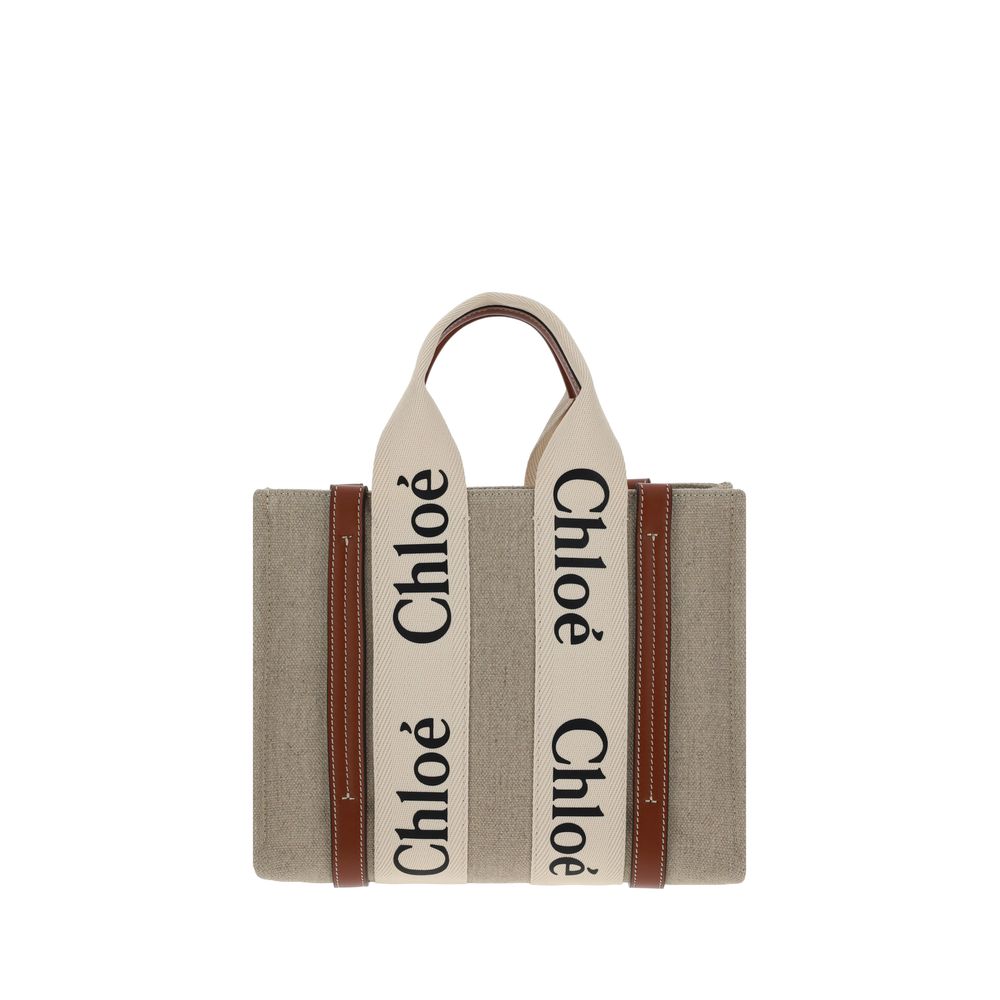 Chloé Brown Canvas Handbag Chloé