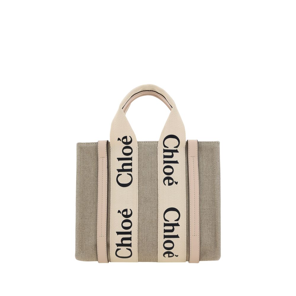 Chloé Brown Canvas Handbag Chloé