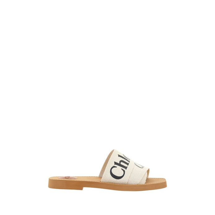 Chloé White Rubber Flat Sandals Chloé