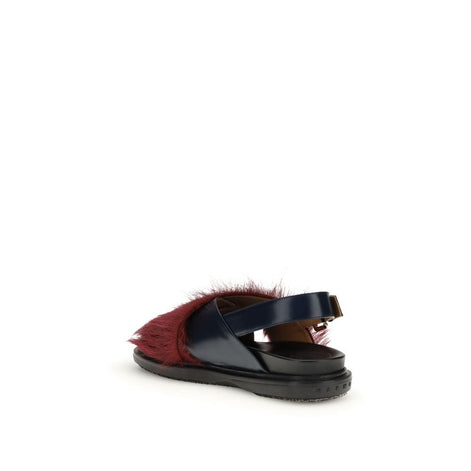 Marni Multicolor Calf Leather Bos Taurus Flat Sandals Marni