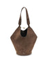 Khaite Brown Calf Leather Bos Taurus Shoulder Bag Khaite