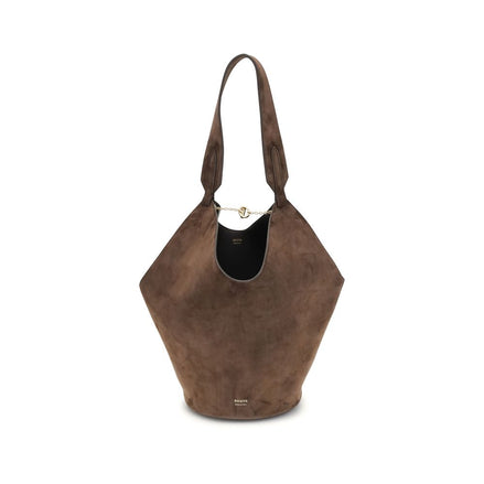 Khaite Brown Calf Leather Bos Taurus Shoulder Bag Khaite