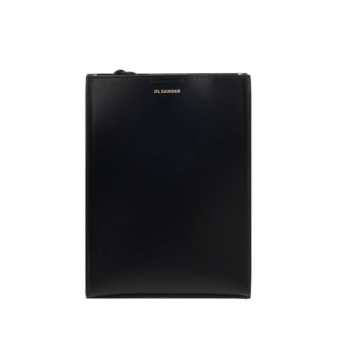 Jil Sander Black Calf Leather Bos Taurus Shoulder Bag Jil Sander