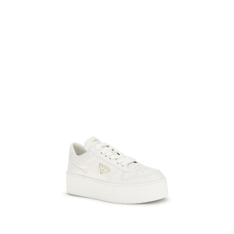 Prada White Calf Leather Bos Taurus Platform Sneakers Prada
