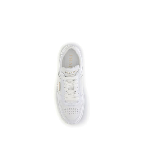 Prada White Calf Leather Bos Taurus Platform Sneakers Prada