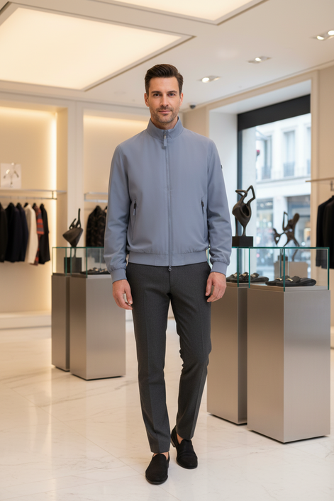 Norvège 1963 Veste homme en coton bleu