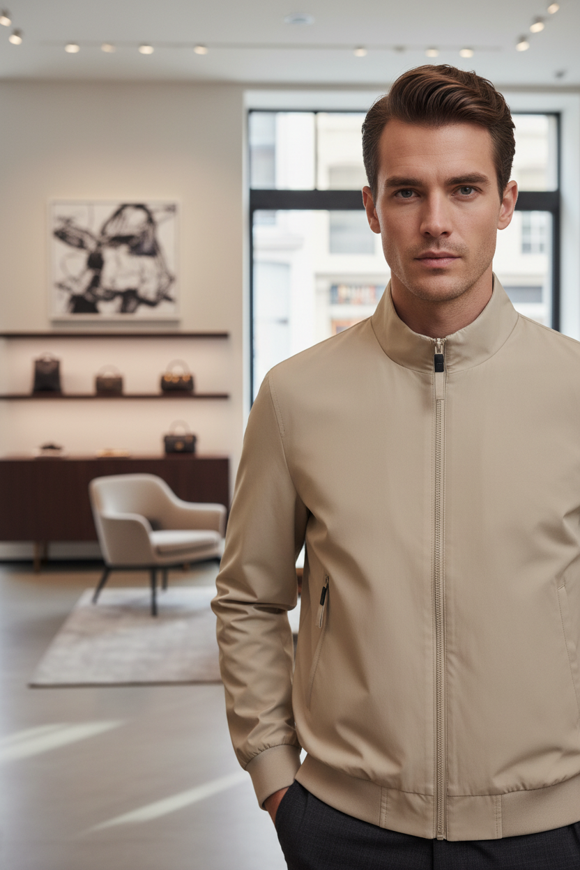 Norvège 1963 Veste homme en coton beige