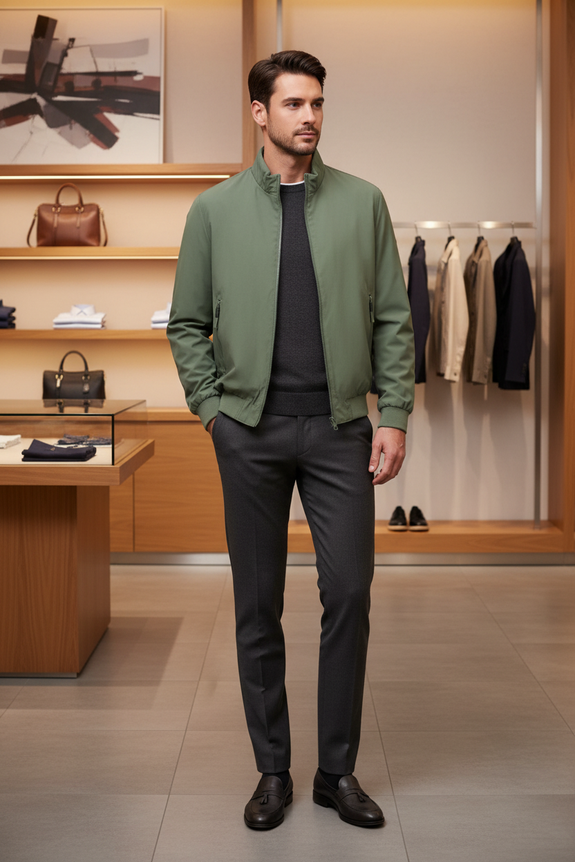 Veste homme en coton Verde, Norvège 1963