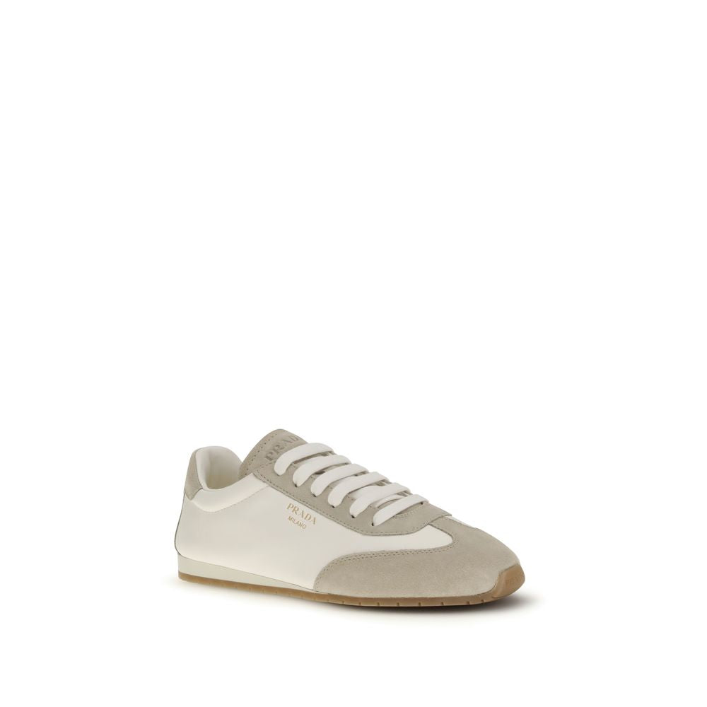 Prada Cream Lamb Ovis Aries Aries Low Top Sneakers Prada