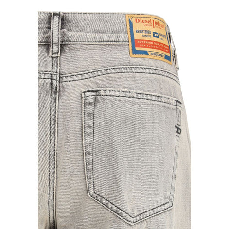 Diesel Gray Cotton Flared Jeans Diesel