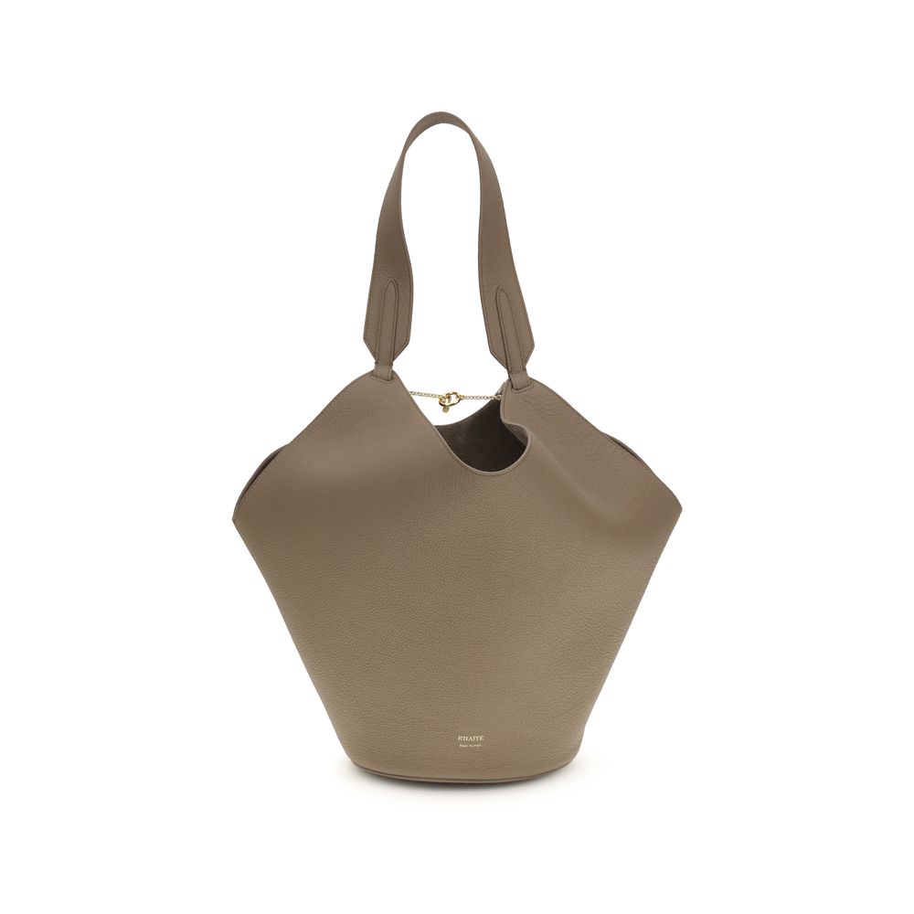 Khaite Beige Calf Leather Bos Taurus Shoulder Bag Khaite