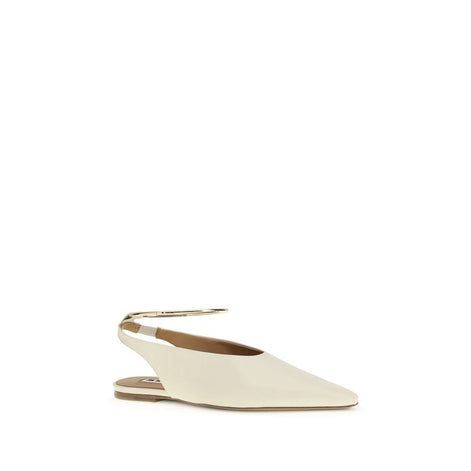 Jil Sander Cream Goatskin Ballet Flats Jil Sander
